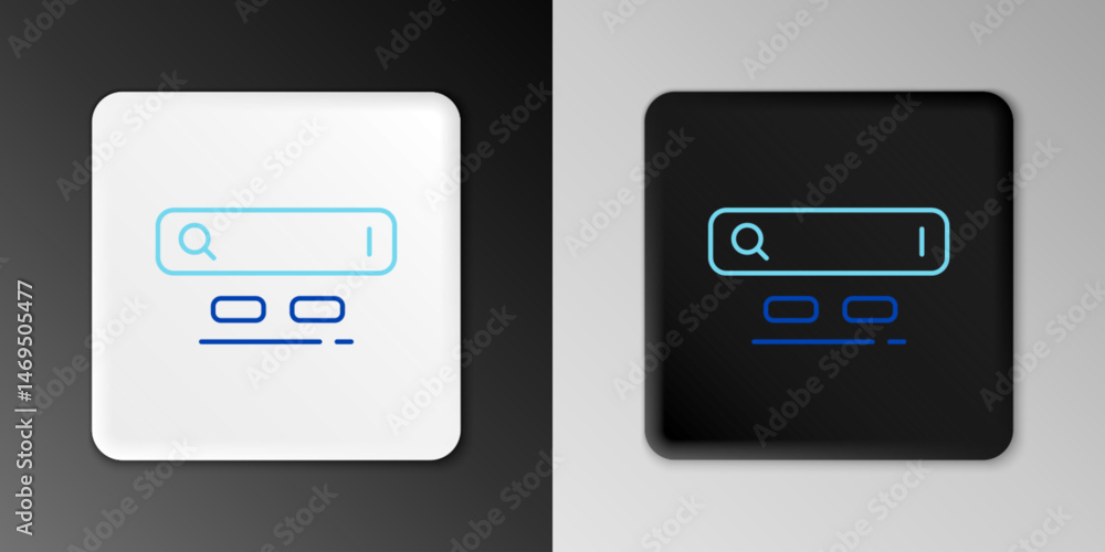 Line Search engine icon isolated on grey background. Colorful outline concept. Vector Line Search engine icon isolated on grey background. Colorful outline concept. Vector