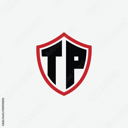 803 shield logo shape letter alphabet educational learning T P