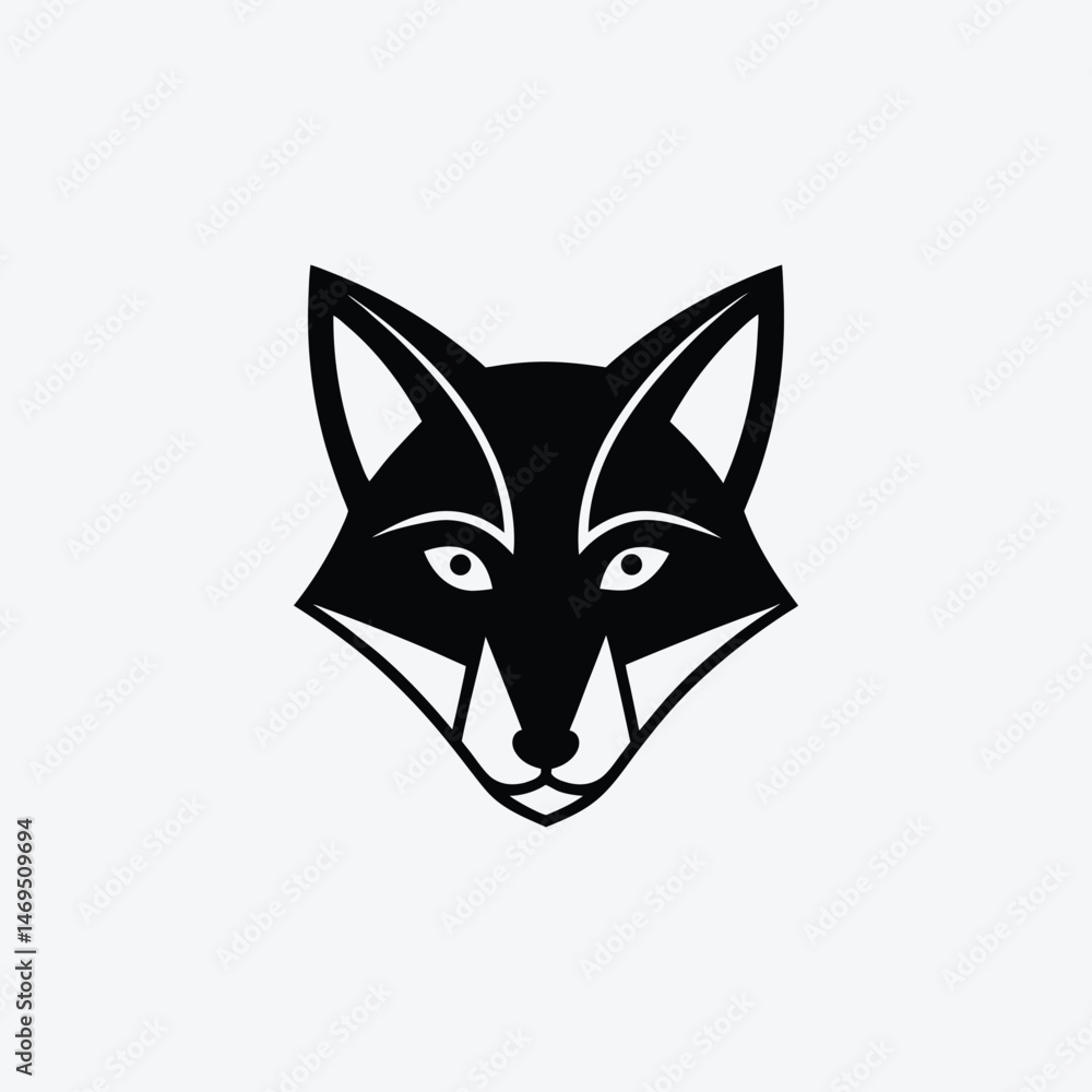 Fox Minimalist Face Art Fox Minimalist Face Art