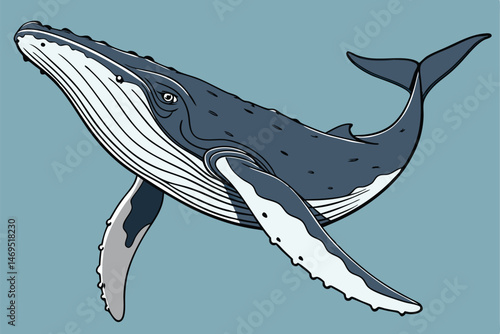 42 ultra-detailed, highly realistic, 8k digital photo, 3D render, anatomically correct, clear focus, dynamic lighting, ocean, humpback whale, massive size, powerful, swimming in deep blue water, incre