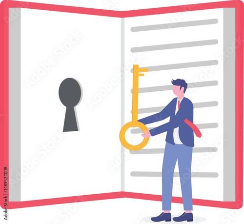 Social media illustration, business concept, web design

