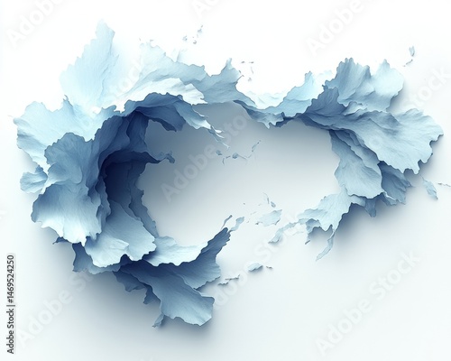 Abstract light blue organic forms