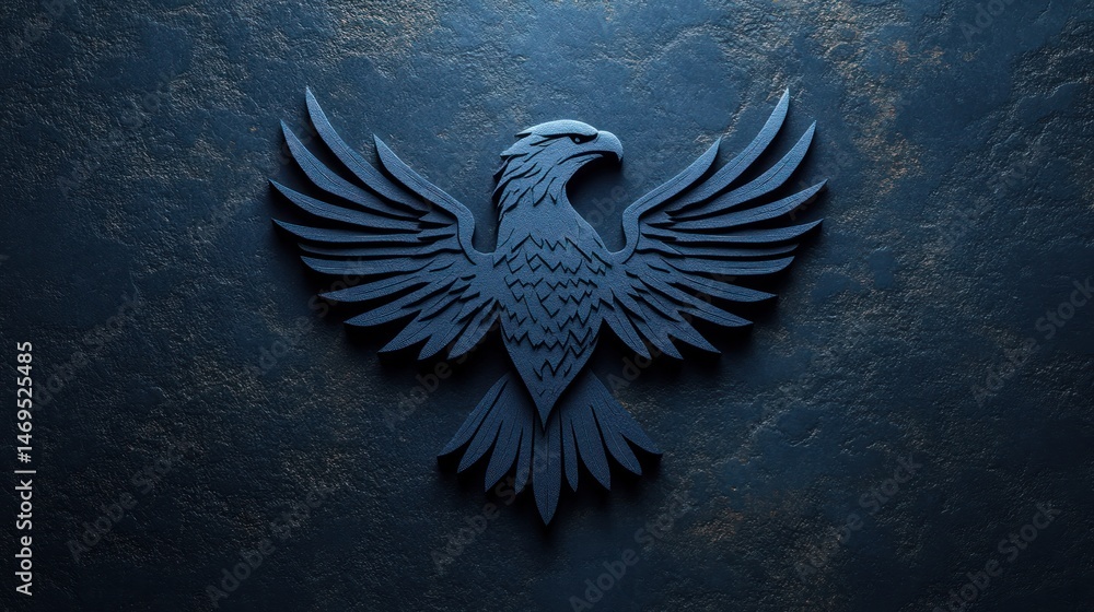 custom made wallpaper toronto digitalDark eagle emblem on a textured stone background