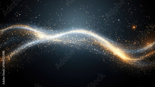 Wallpaper Mural Abstract glowing wave of shimmering particles Torontodigital.ca