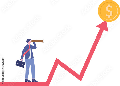 Social media illustration, business concept, web design

