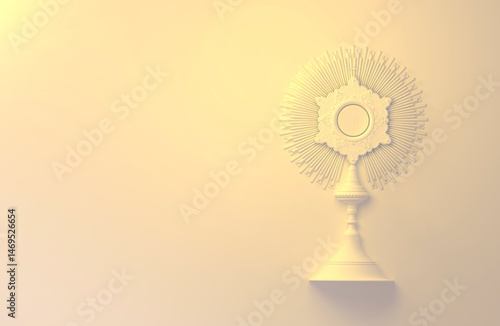 Fotografie Jesus Christ in the monstrance present in the Sacrament of the Eucharist - 3D il