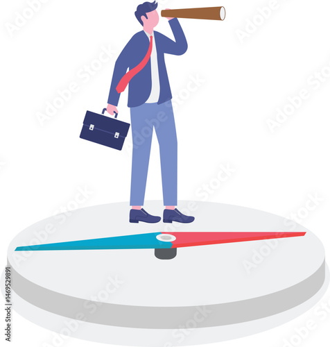 Social media illustration, business concept, web design

