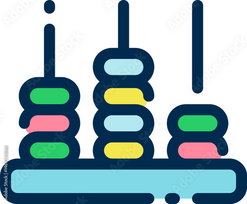 abacus illustration on a white background  