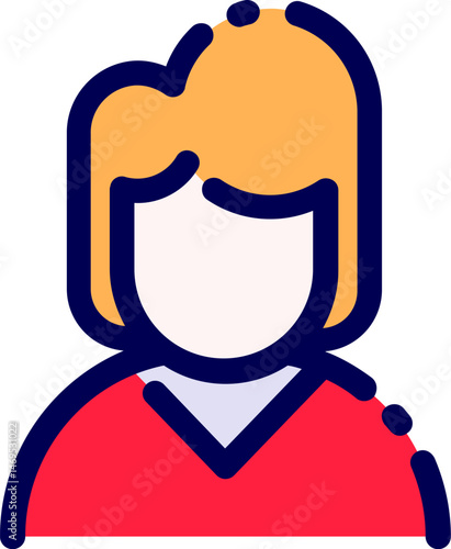 actress illustration on a white background    