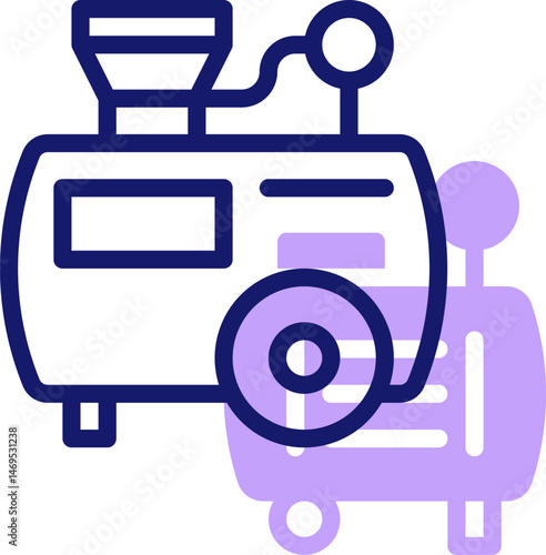 air compressor illustration on a white background    