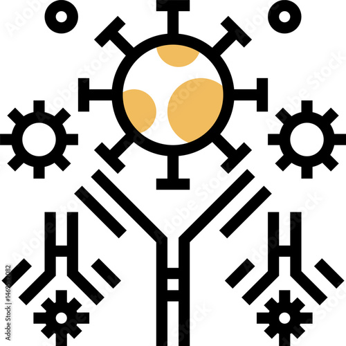 antigen illustration on a white background    