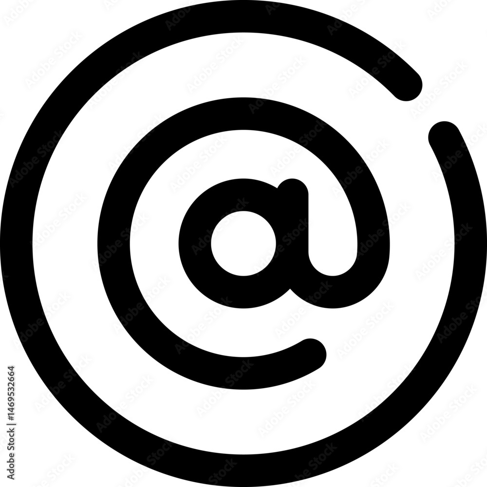 at sign illustration on a white background at sign illustration on a white background