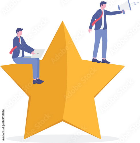 Social media illustration, business concept, web design

