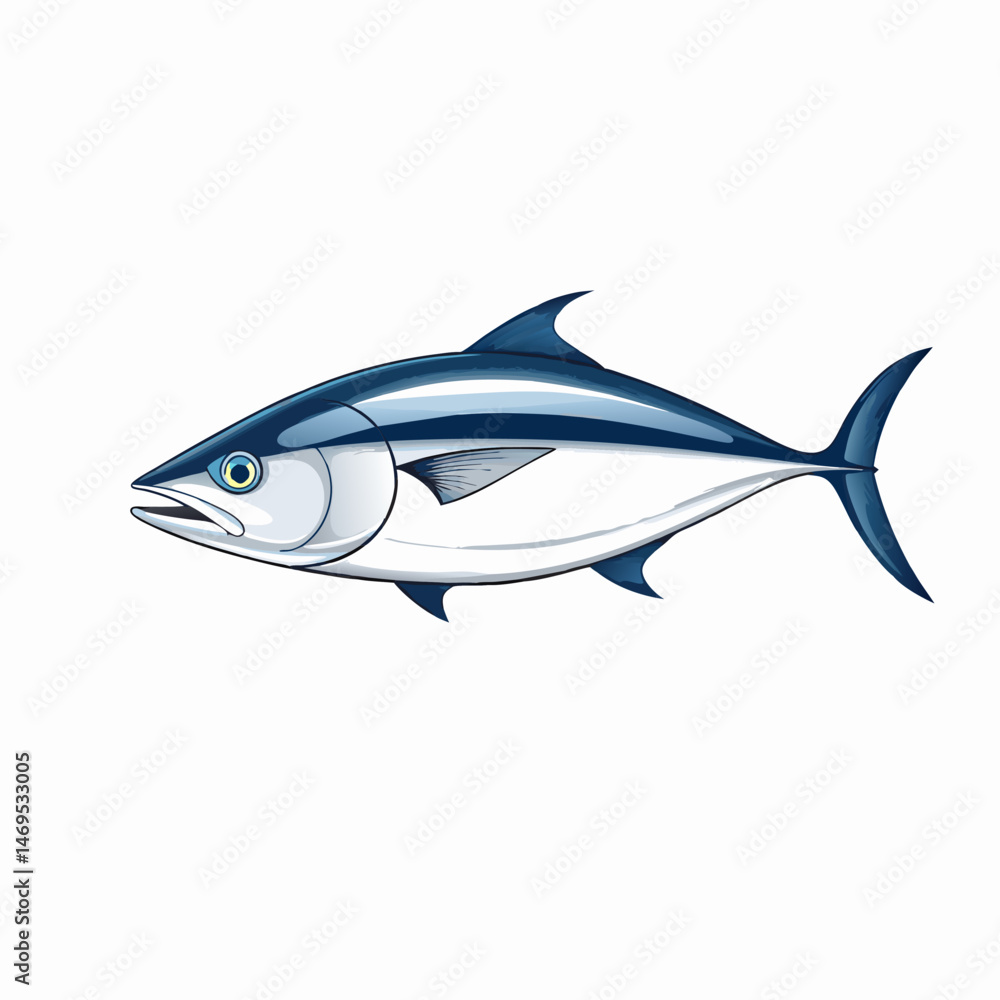 Fototapeta premium tuna fish isolated on white background