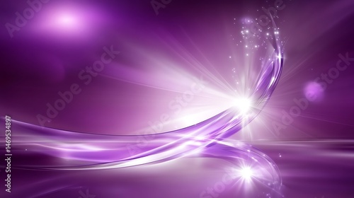 Abstract purple and white artistic and visual background with light streaks