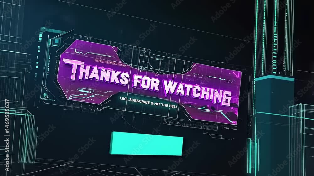 Futuristic Thanks for Watching Screen. (1)