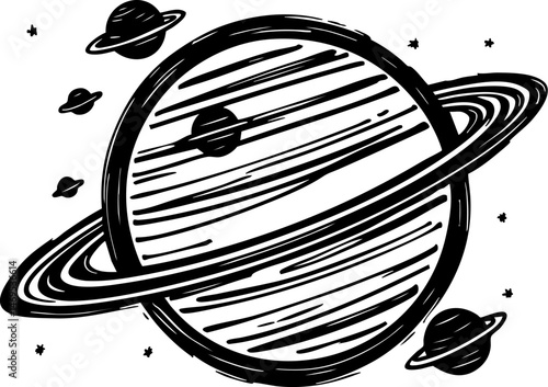 Exploring the mysteries of saturn and its rings outer space illustration digital environment cosmic viewpoint astronomy concept
