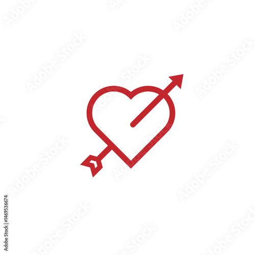 Love heart symbol logo design