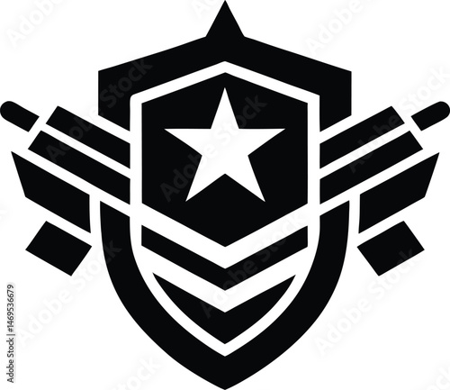army stencil icon vector illustration