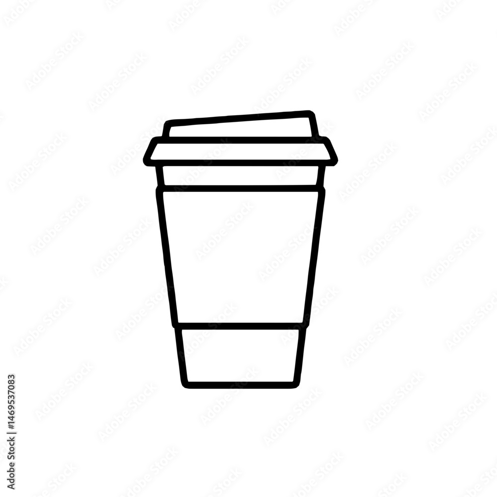 Artistic Array of Cup Icons with Distinctive Line Art and Flat Design Harmoniously Balanced Artistic Array of Cup Icons with Distinctive Line Art and Flat Design Harmoniously Balanced