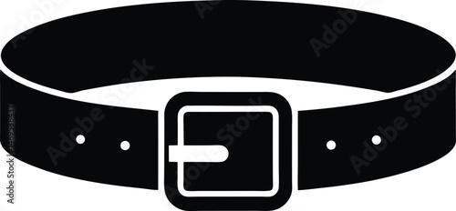 belt stencil icon vector illustration