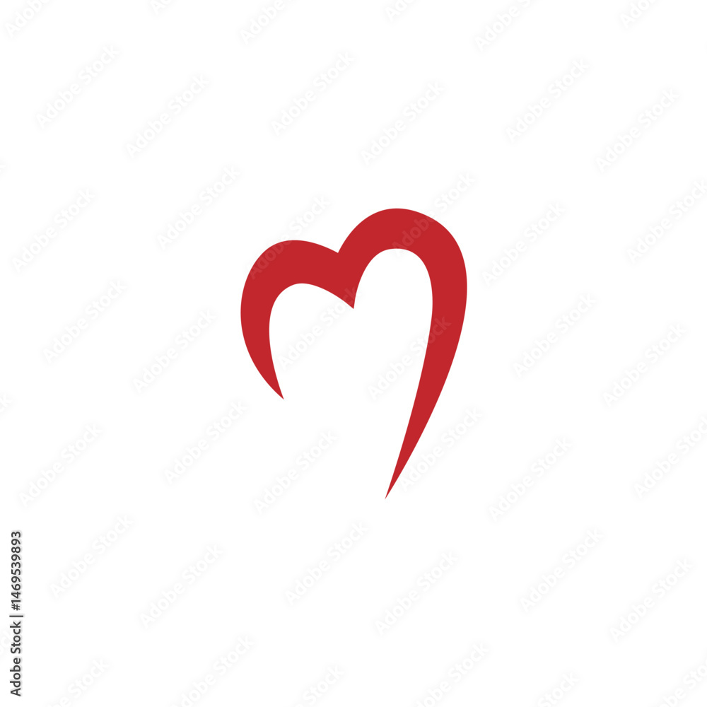 Love heart symbol logo design Love heart symbol logo design