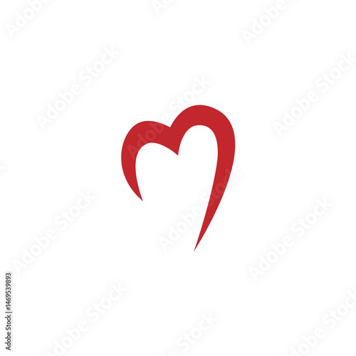 Love heart symbol logo design