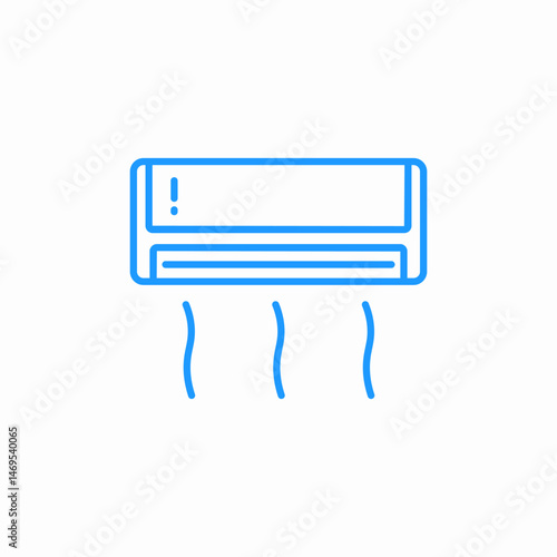 air conditioner cooling icon sign vector