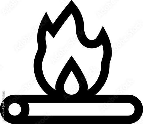 bonfire illustration on a white background     