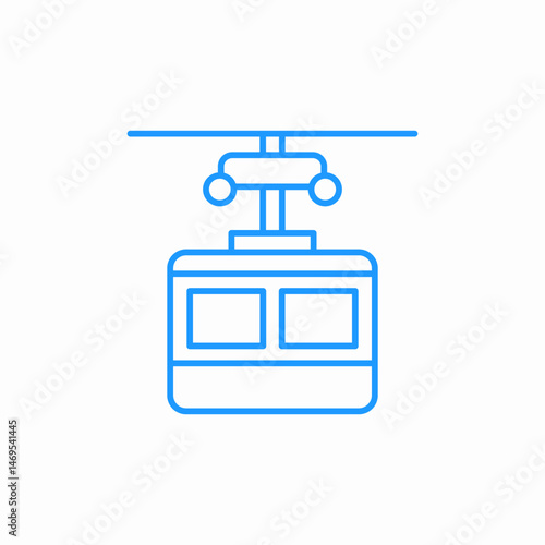 cable car transport icon sign vector