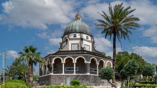 Foto The Church of the Beatitudes, a historic Roman Catholic church located on the Mo