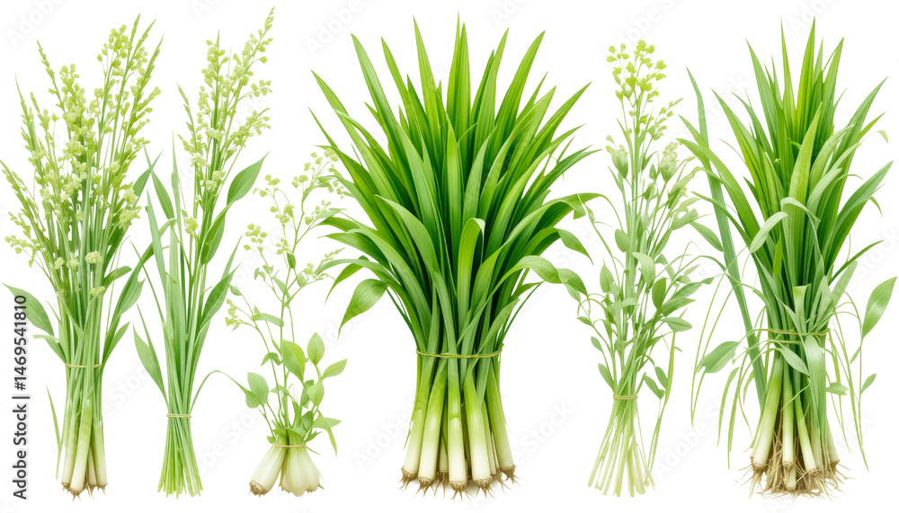 Obraz premium Harvesting fresh green plants for culinary uses kitchen garden botanical photography indoor environment close-up view culinary concepts