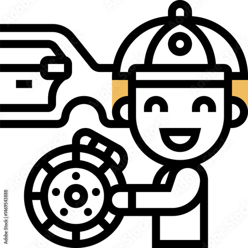 brakes (3) illustration on a white background     