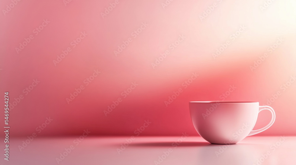 A teacup placed on top of a table surface A teacup placed on top of a table surface