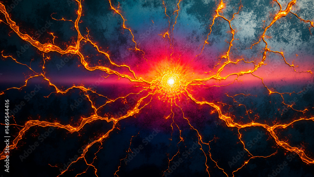 Obraz premium Luminous Steel Panels Reflect Golden Sunset Light – Atmospheric Resilience