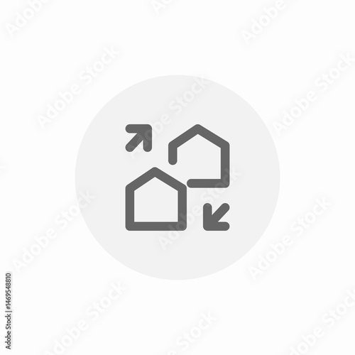 house data transfer icon sign vector