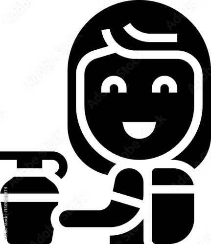 canteen illustration on a white background     