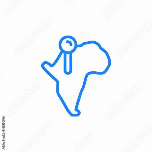 map pin south america icon sign vector