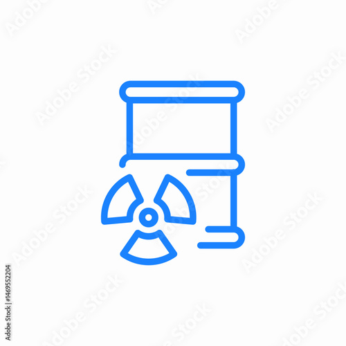 radioactive barrel icon sign vector