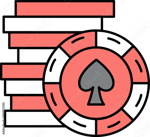 casino illustration on a white background     