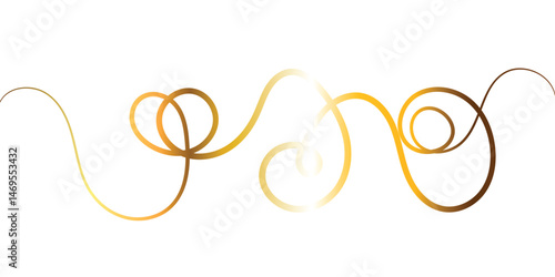 Elegant Gold Line Art Design for Luxury Branding.This image features a sophisticated, gold line art design with flowing curves and organic shapes.