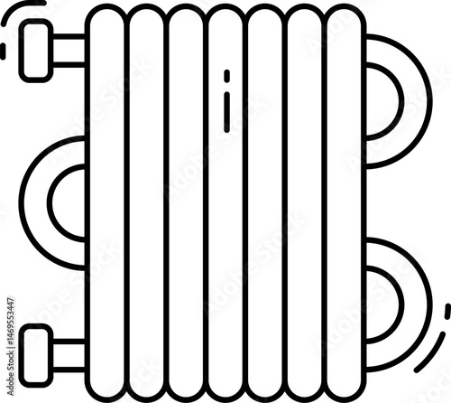 central heating illustration on a white background     