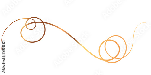 Elegant Gold Swirl Design for Premium Backgrounds.A sophisticated vector graphic featuring flowing, gold-toned swirls on a white background.