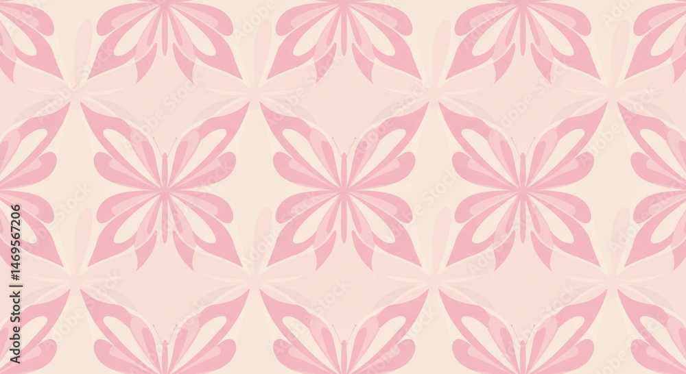 Elegant Pink Butterfly Pattern Design Seamless Pastel Texture Feminine Background for Wedding Elegant Pink Butterfly Pattern Design Seamless Pastel Texture Feminine Background for Wedding