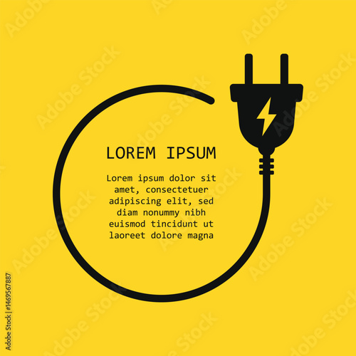 Electric socket icon in flat style. Connection and disconnection vector illustration on isolated background. Wire adapter sign business concept.