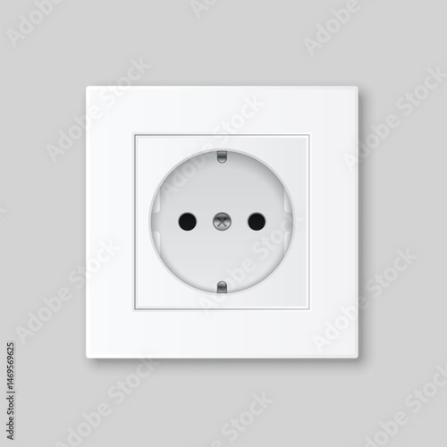 Electric socket icon in flat style. Connection and disconnection vector illustration on isolated background. Electrical outlet sign business concept.
