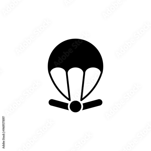 skydiving, parachute icon vector sign