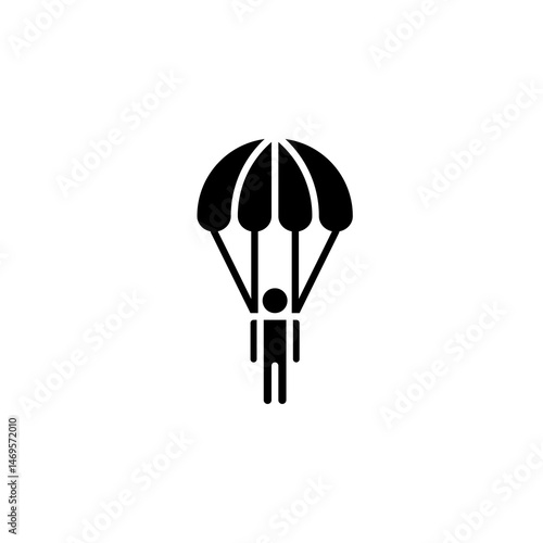 skydiving, parachute icon vector sign