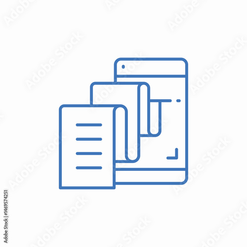 electronic invoice icon sign vector