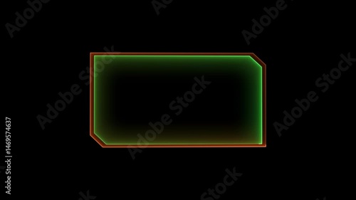 Wallpaper Mural Neon glass frame collection with luminescent geometric elements - blue translucent shapes with radiant borders on dark backdrop. Futuristic glossy banner borders, modern bright ui  Torontodigital.ca